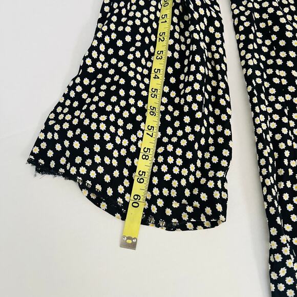 Zara Ditsy Floral Print Puff Short Sleeve Wide Leg Jumpsuit Size s small - Picture 4 of 5